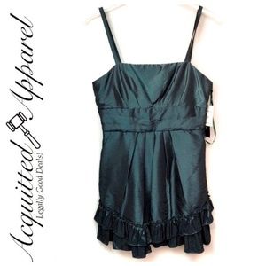 S.L. Fashions Emerald Green Taffeta Dance Dress